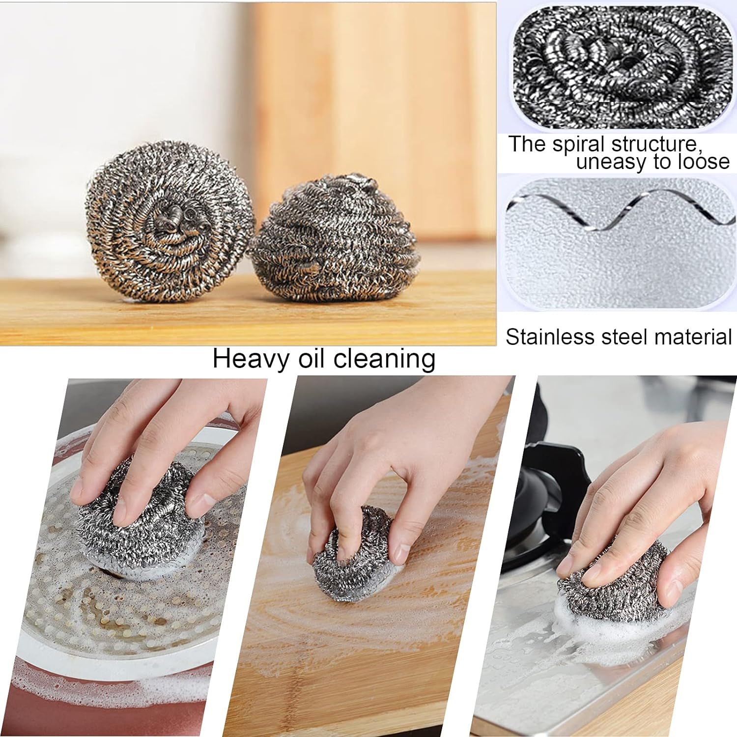 12929 Kitchen Cleaning Tool Set Microfiber Kitchen Utensils High Performance Scouring Sponge Set Dish Sponge, Stainless Steel Scouring Pad (6 Pcs Set) 12929 Kitchen Cleaning Tool Set Microfiber Kitchen Utensils High Performance Scouring Sponge Set Dish Sponge, Stainless Steel Scouring Pad (6 Pcs Set)